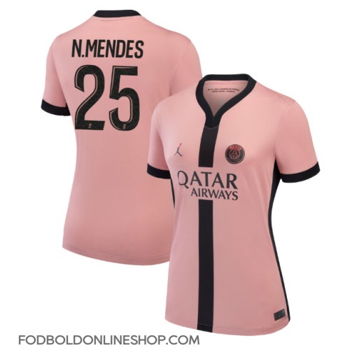 Paris Saint-Germain Nuno Mendes #25 Tredjetrøje Dame 2024-25 Kortærmet